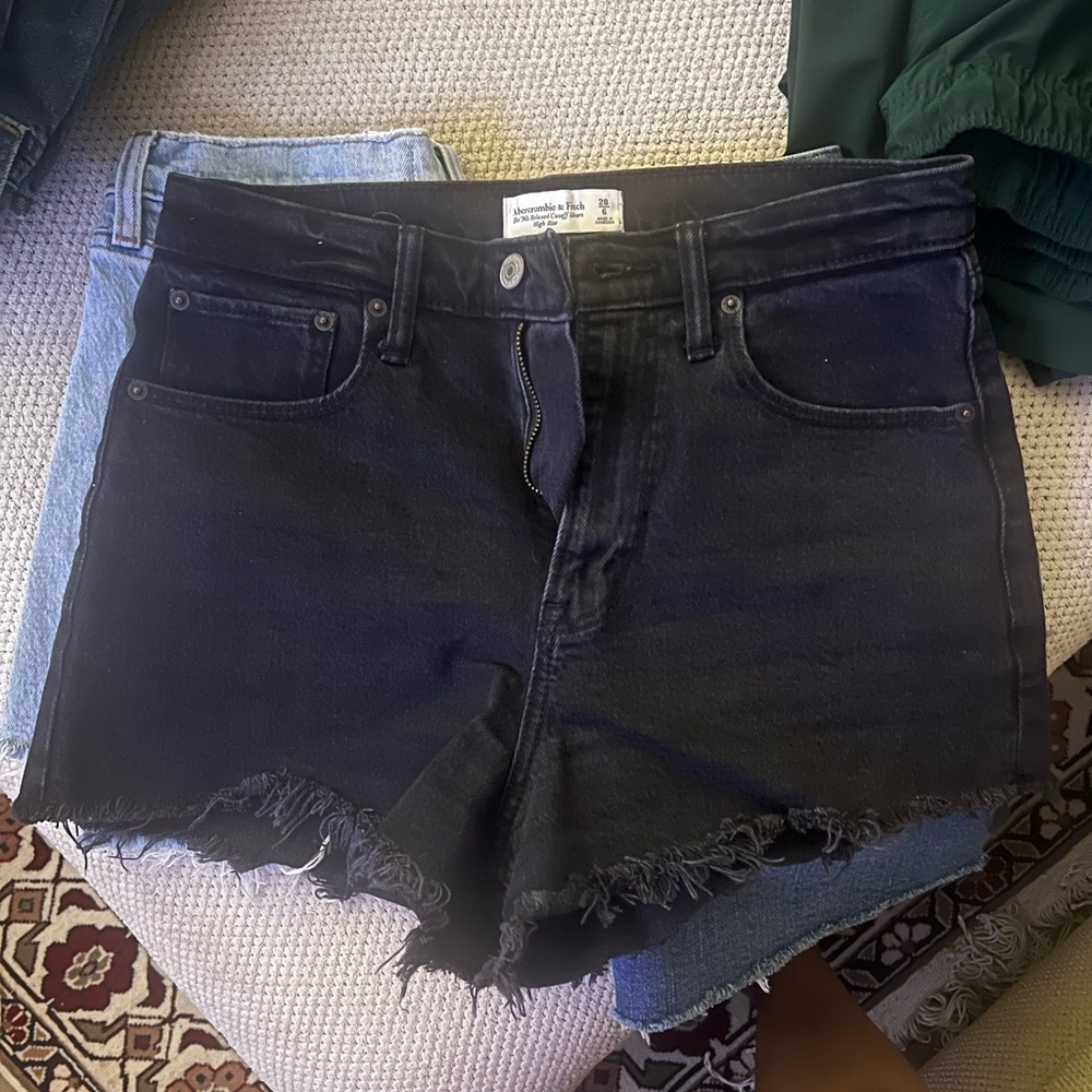Abercrombie & Fitch Black Jean Shorts